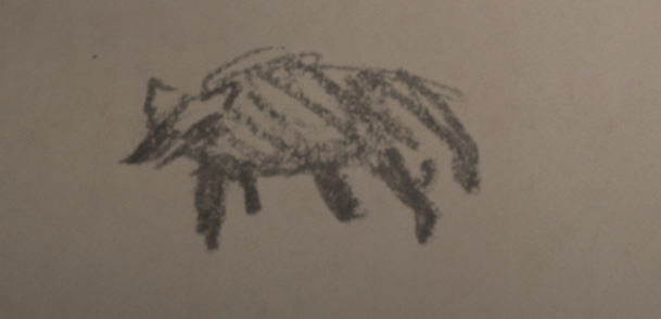 I think this is the rough badger sketch in Arthur's journal.